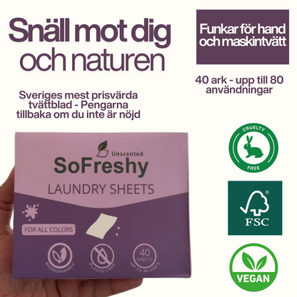 SoFreshy Ekologiska Laundry Sheets Doftfri